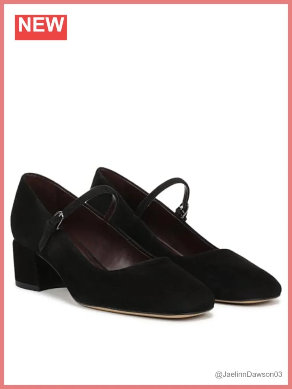 Franco Sarto Davi Women's Square Toe Mary Jane Block Heel Pumps Suede